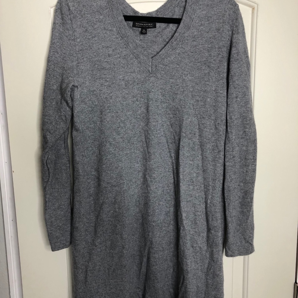 Banana republic gray long sleeve sweater dress